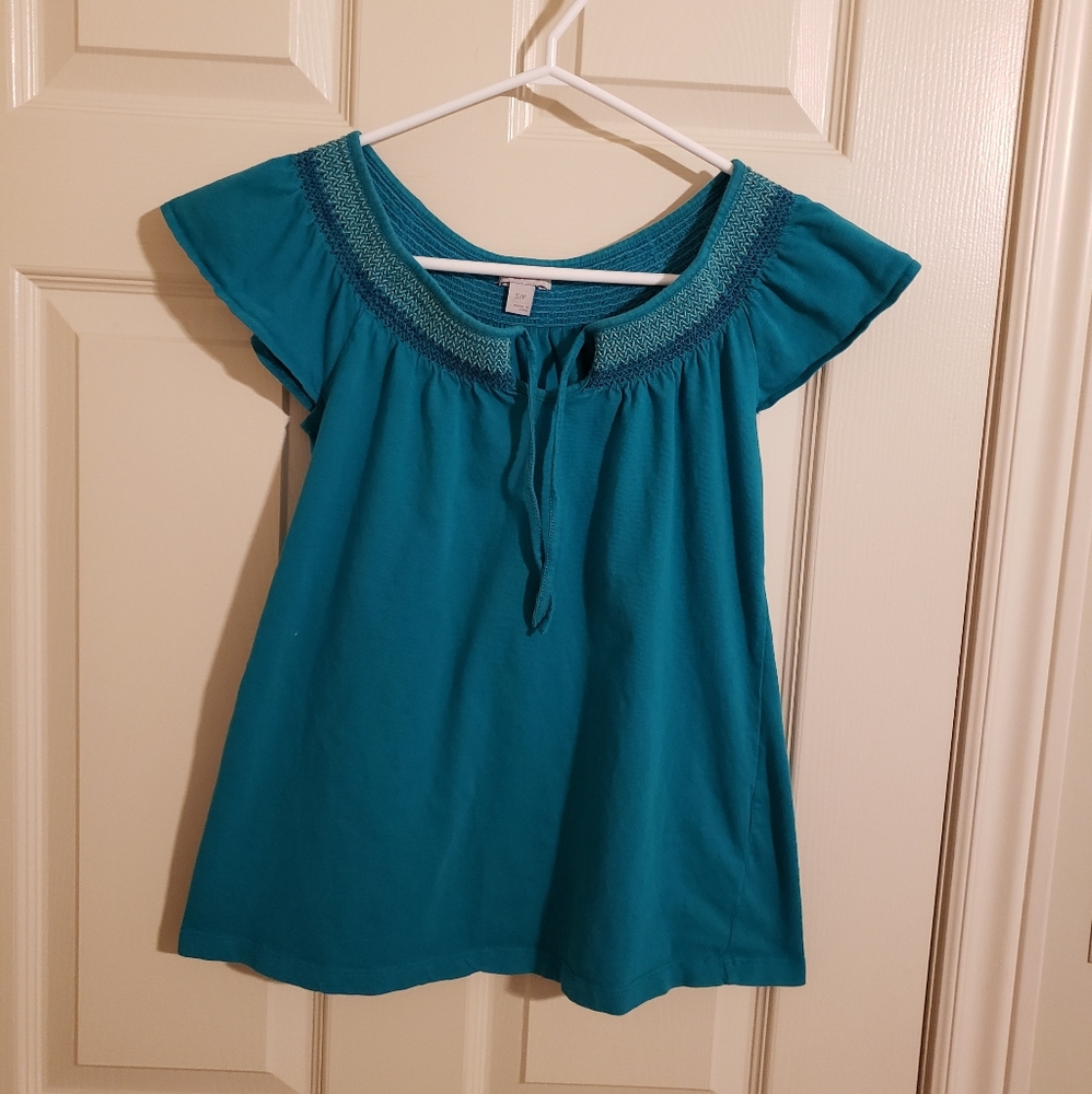 2/$20 Old Navy Flutter Sleeve Tshirt Teal Size Small